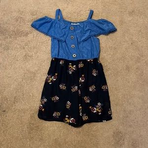 12Y Blue flowy romper